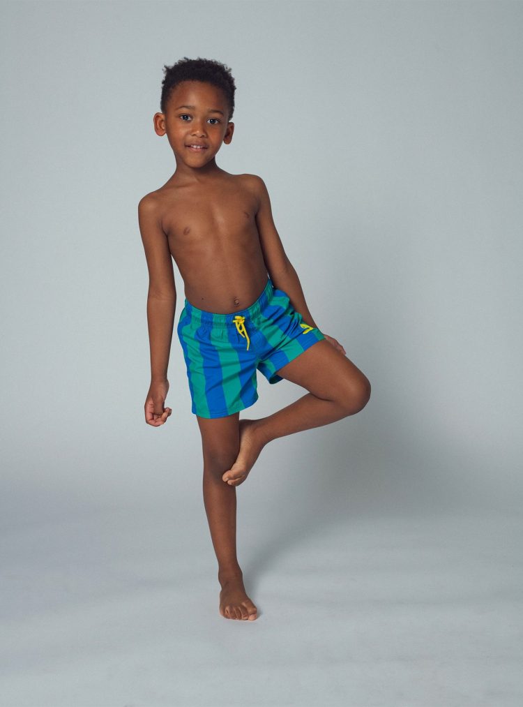 Boys' swim shorts with stripes - Du pareil Au Meme