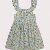 Dress with ruffled straps and flower print - Du pareil Au Meme