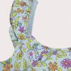 Dress with ruffled straps and flower print - Du pareil Au Meme