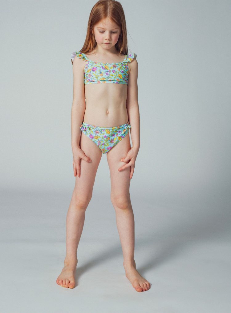 Girls' 2-piece floral print swimsuit - Du pareil Au Meme