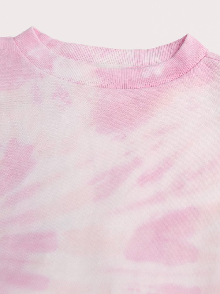 Girls pink tie & dye sweatshirt - Du pareil Au Meme