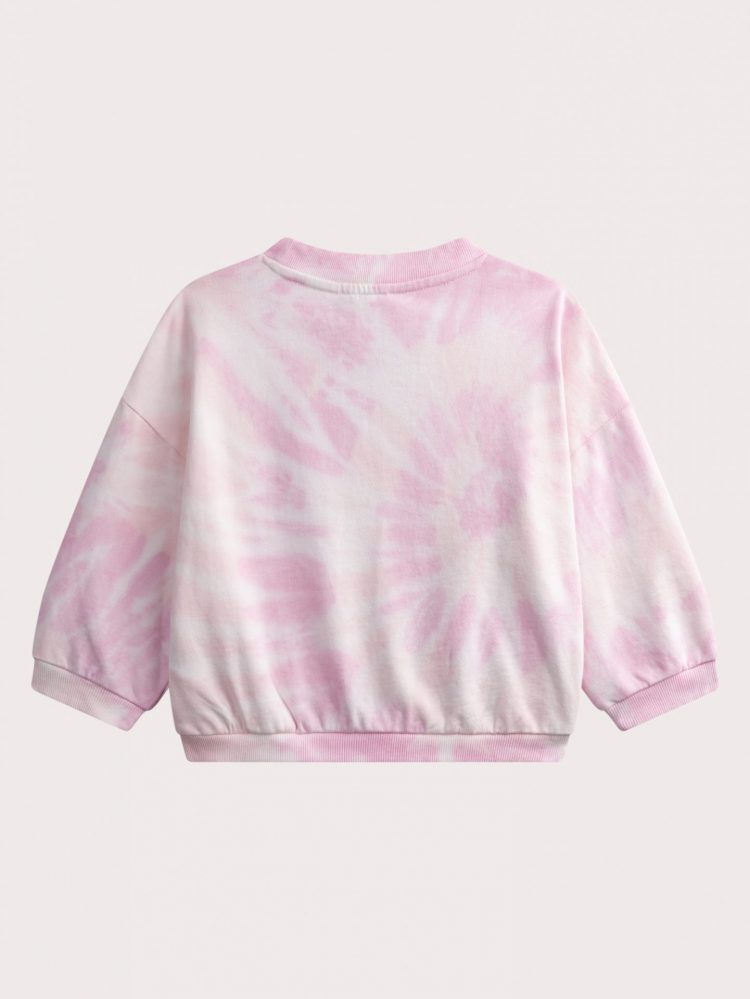 Girls pink tie & dye sweatshirt - Du pareil Au Meme