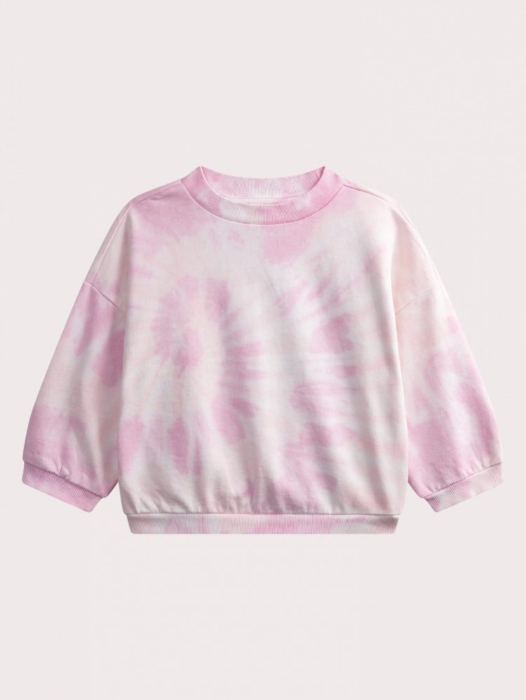 Girls pink tie & dye sweatshirt - Du pareil Au Meme