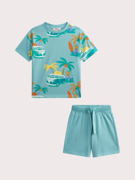 Palm tree t-shirt set and shorts - Du pareil Au Meme