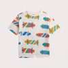 Skateboard print t-shirt & mustard shorts set - Du pareil Au Meme