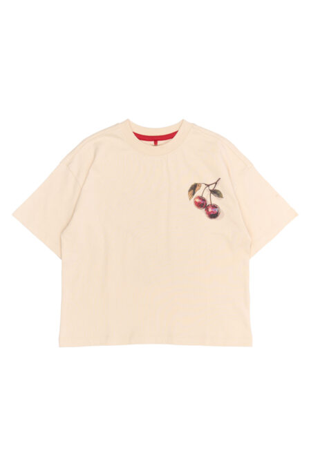 Girls beige Cherry T-Shirt - The New
