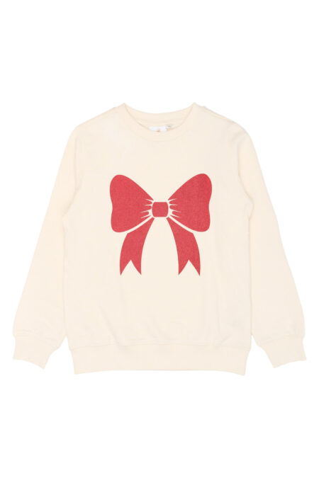 Girls Sweatshirt with Red Bow - The New