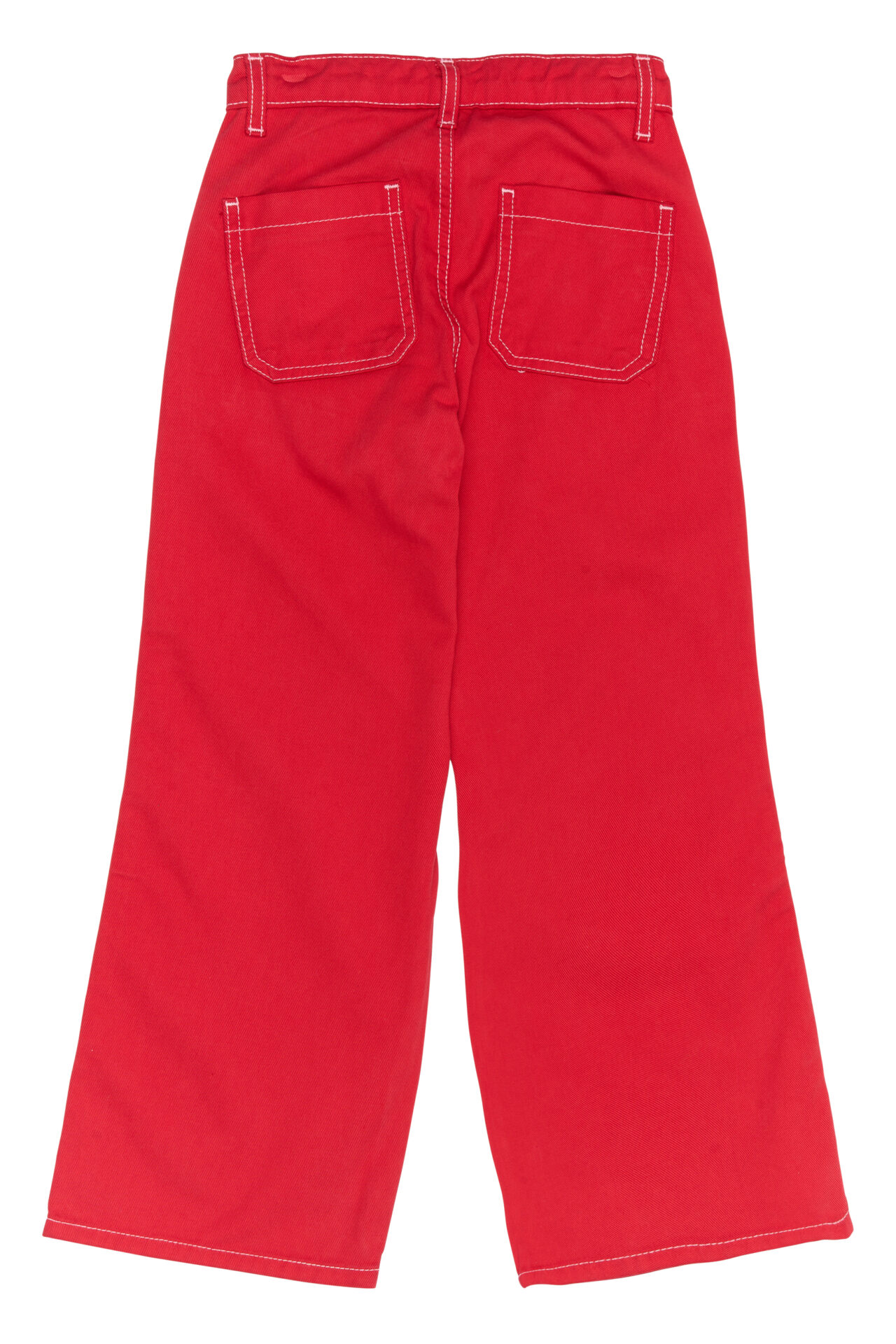 Girls vibrant red cotton pants - The New